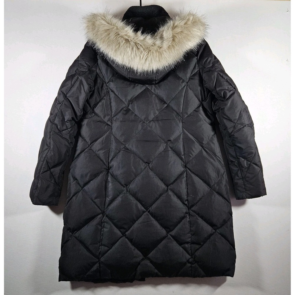 Lauren Ralph Lauren Puffer Coat Women's Medium Faux-Fur Trim Down Filled Jacket - Picture 3 of 7
